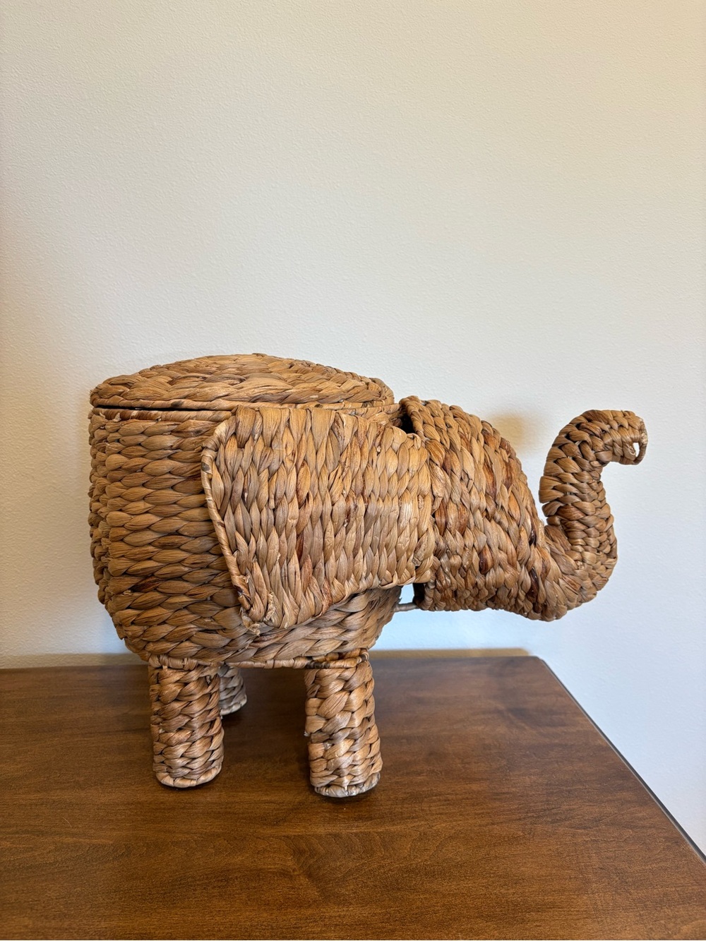 Woven Wicker Elephant Storage Basket - by Opalhouse